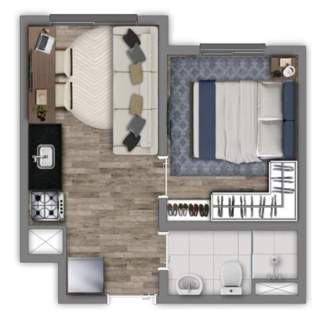 Apartamento, 1 quarto, 41 m² - Foto 10