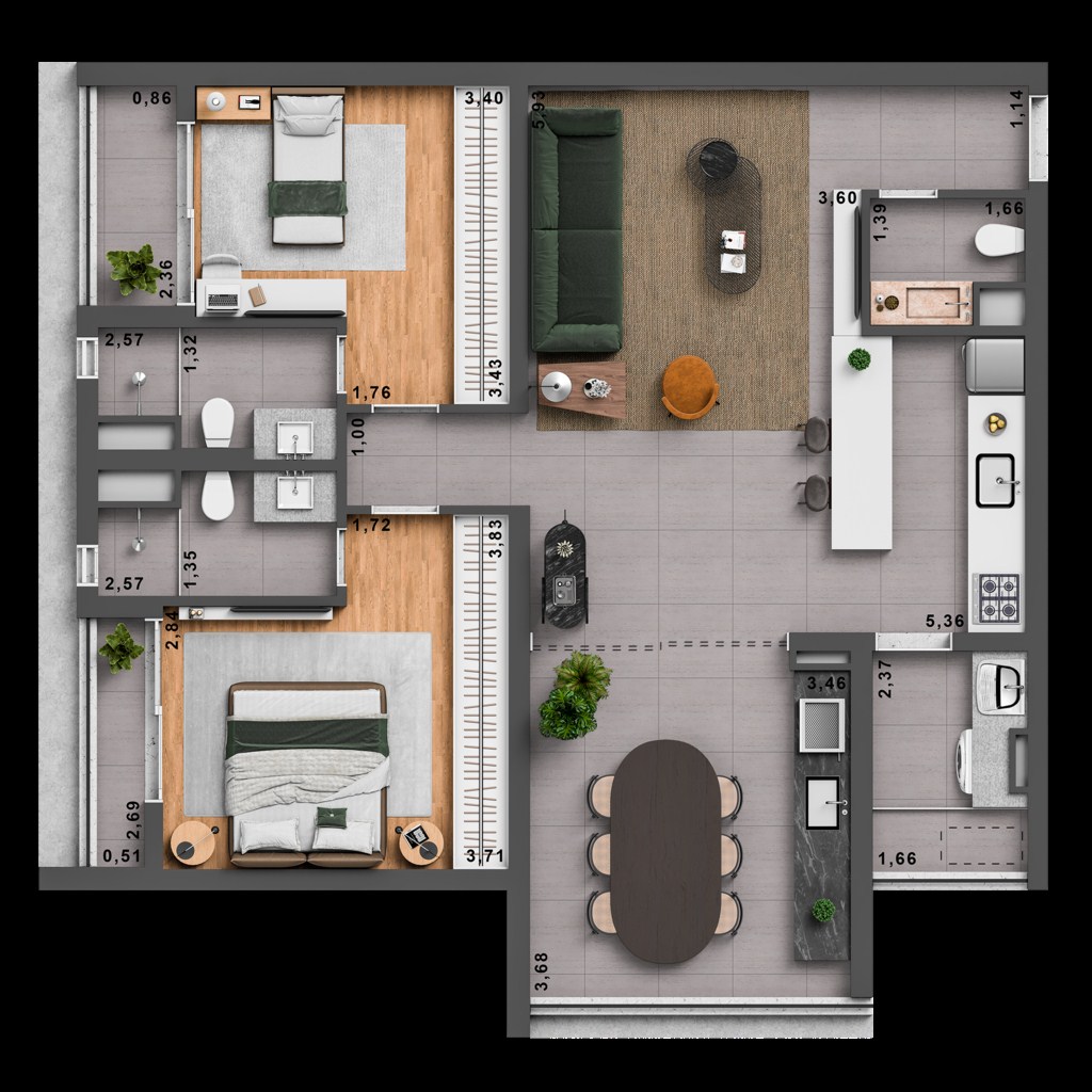 Apartamento, 2 quartos, 82 m² - Foto 16
