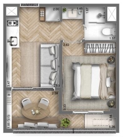 Apartamento, 2 quartos, 38 m² - Foto 22