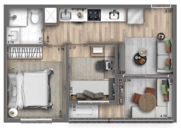 Apartamento, 1 quarto, 30 m² - Foto 24