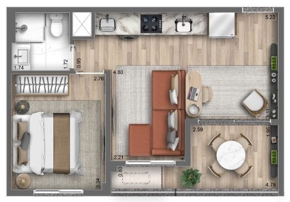 Apartamento, 2 quartos, 38 m² - Foto 23