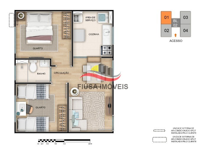 Apartamento, 2 quartos, 43 m² - Foto 11