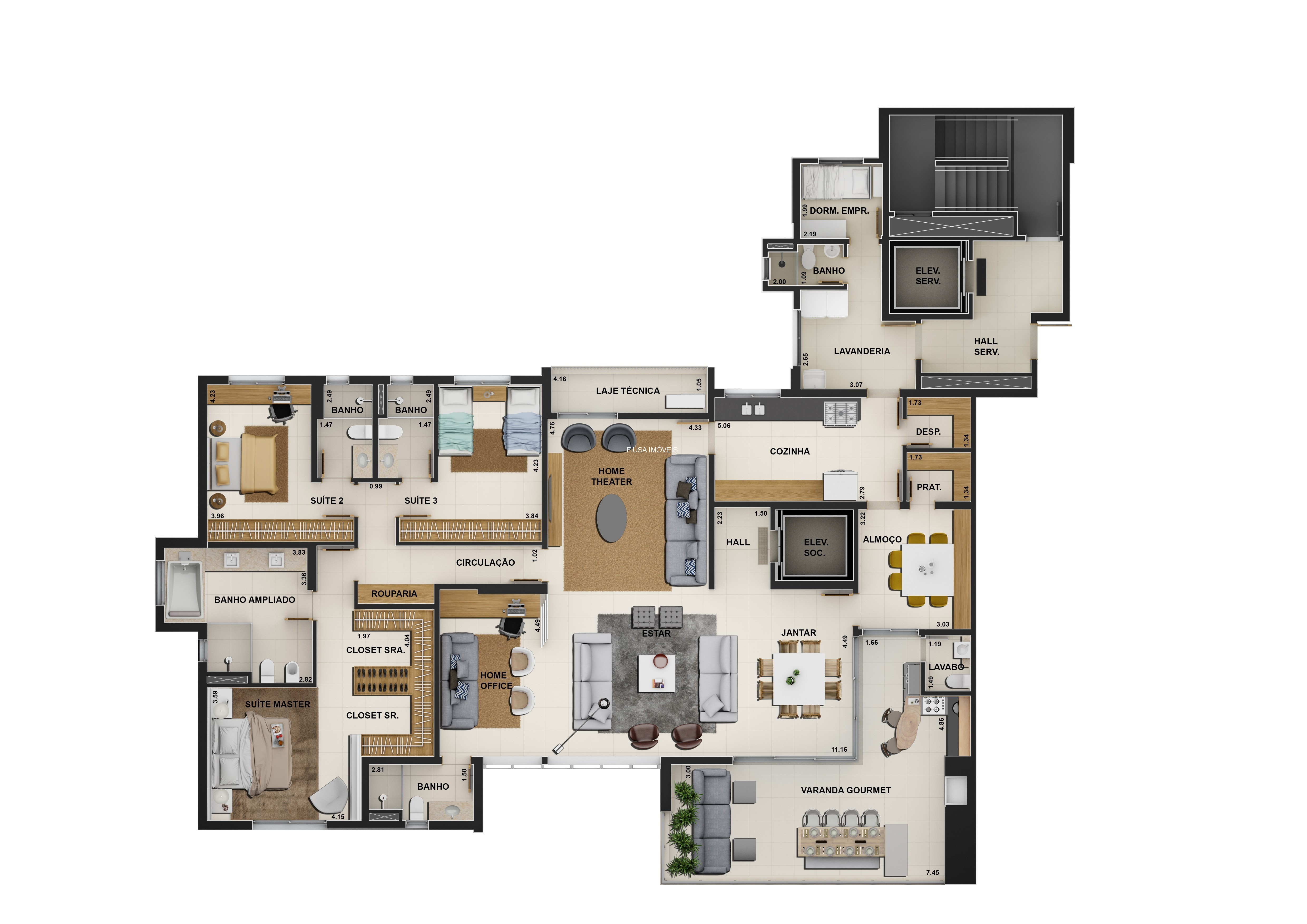 Apartamento, 4 quartos, 278 m² - Foto 11