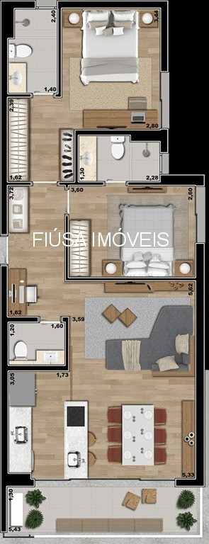 Apartamento, 1 quarto, 56 m² - Foto 14