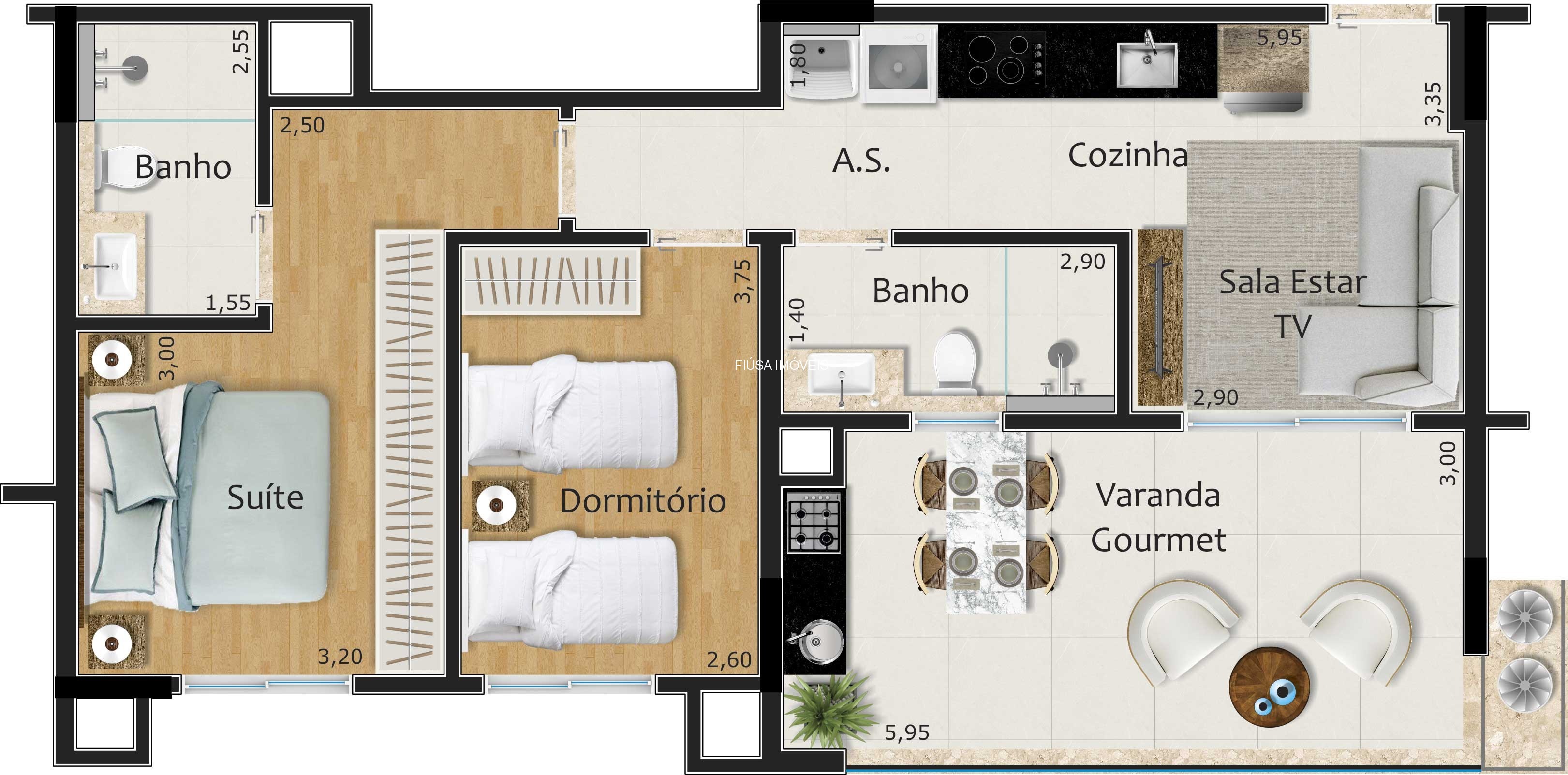 Apartamento, 1 quarto, 48 m² - Foto 45