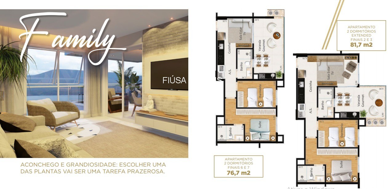 Apartamento, 2 quartos, 77 m² - Foto 2