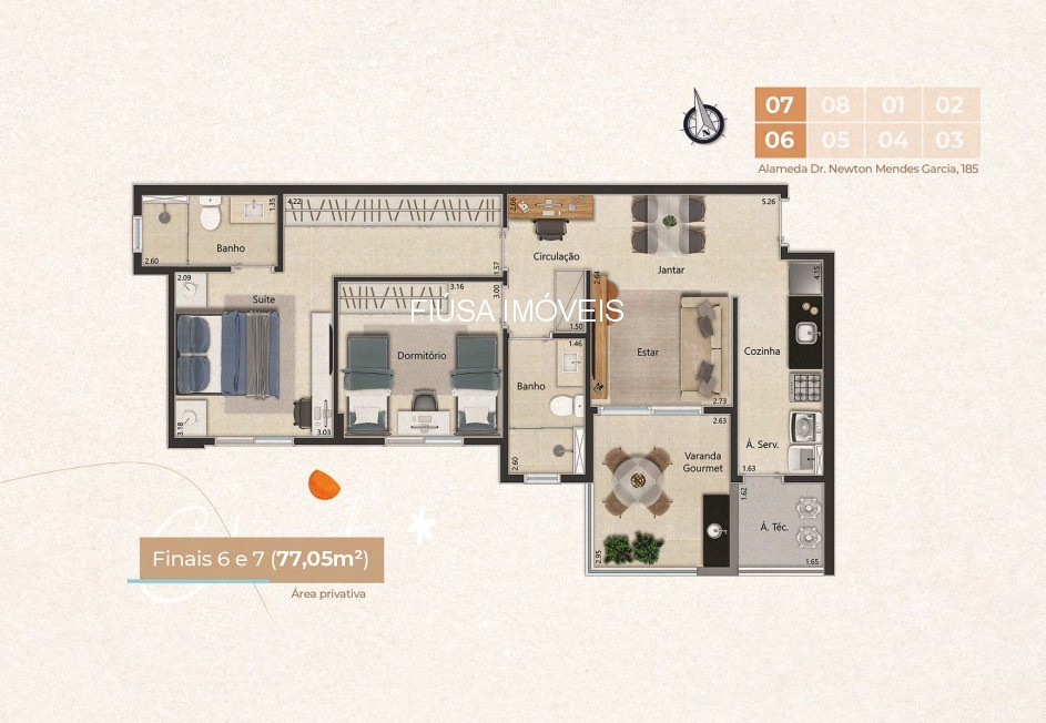 Apartamento, 2 quartos, 77 m² - Foto 9