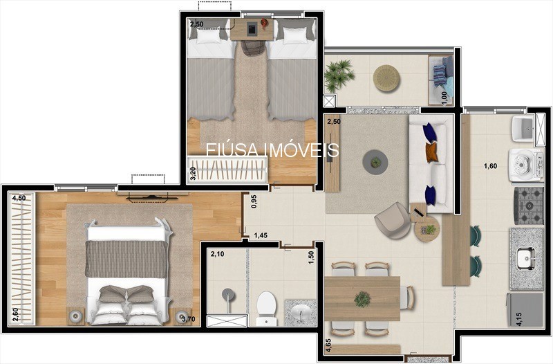 Apartamento, 2 quartos, 56 m² - Foto 14