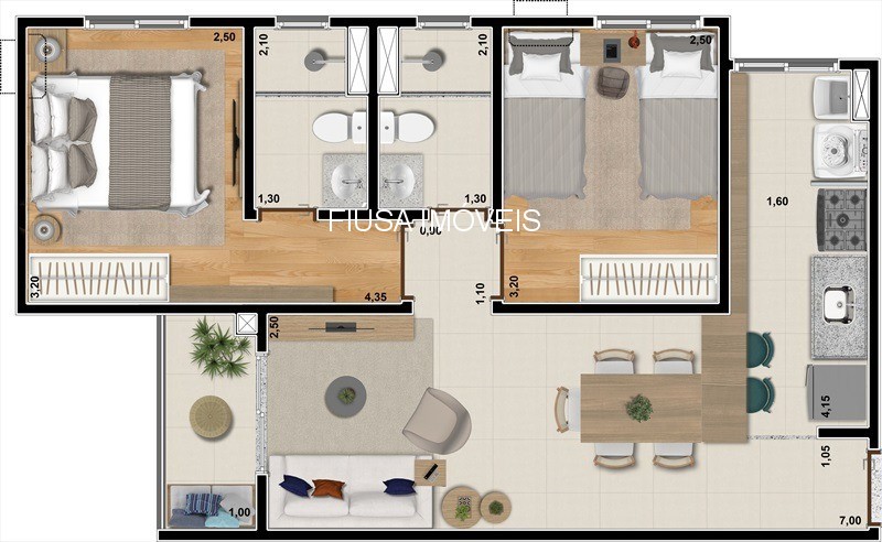 Apartamento, 2 quartos, 56 m² - Foto 20
