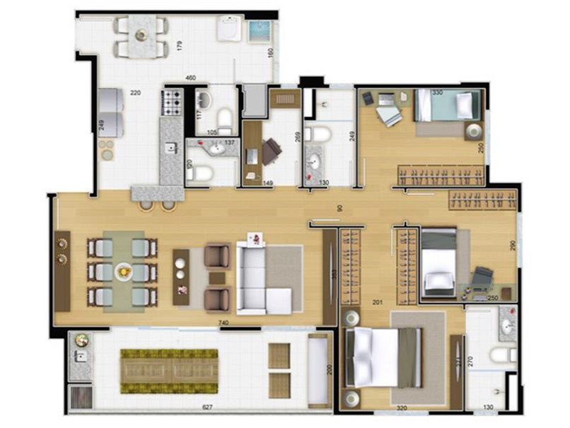 Apartamento, 3 quartos, 112 m² - Foto 2