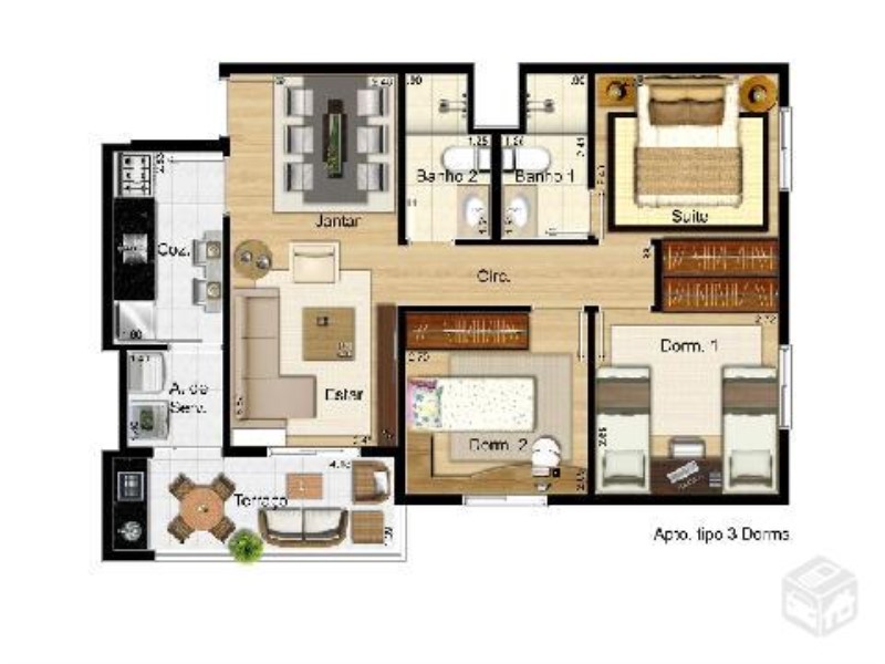 Apartamento, 3 quartos, 66 m² - Foto 13