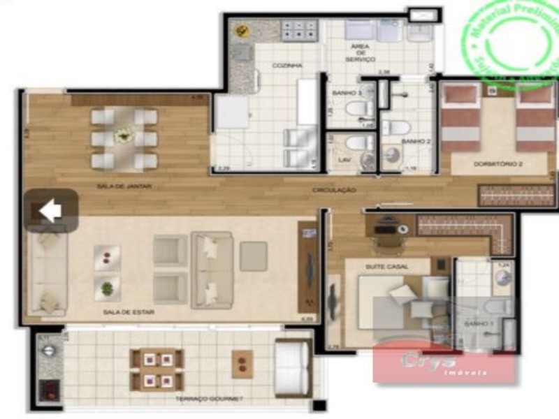 Apartamento, 2 quartos, 105 m² - Foto 4