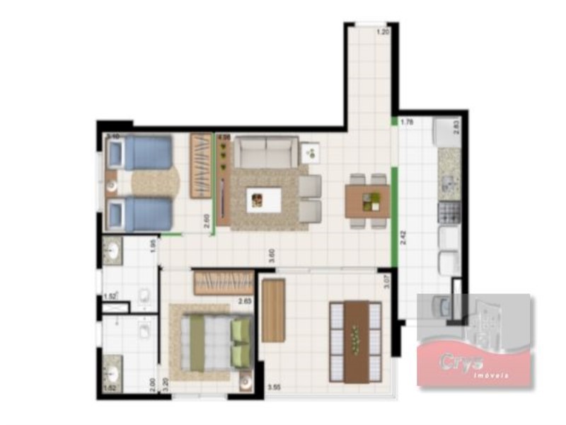 Apartamento, 1 quarto, 52 m² - Foto 17