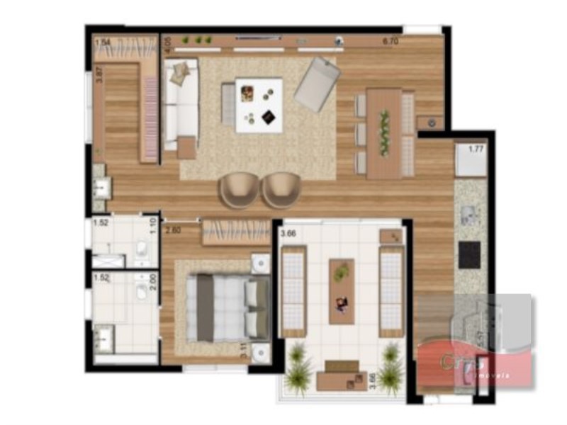Apartamento, 1 quarto, 52 m² - Foto 18