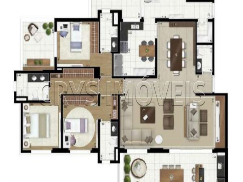Apartamento à venda com 3 quartos, 148m² - Foto 2