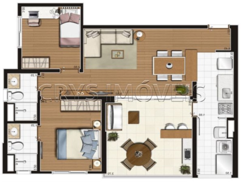 Apartamento, 2 quartos, 74 m² - Foto 8