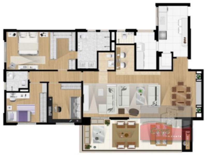 Apartamento, 3 quartos, 160 m² - Foto 2