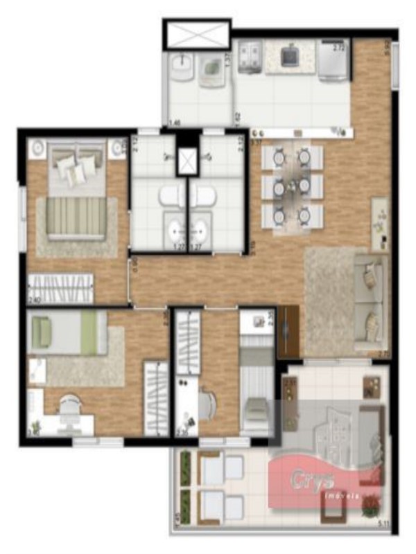 Apartamento, 3 quartos, 71 m² - Foto 4