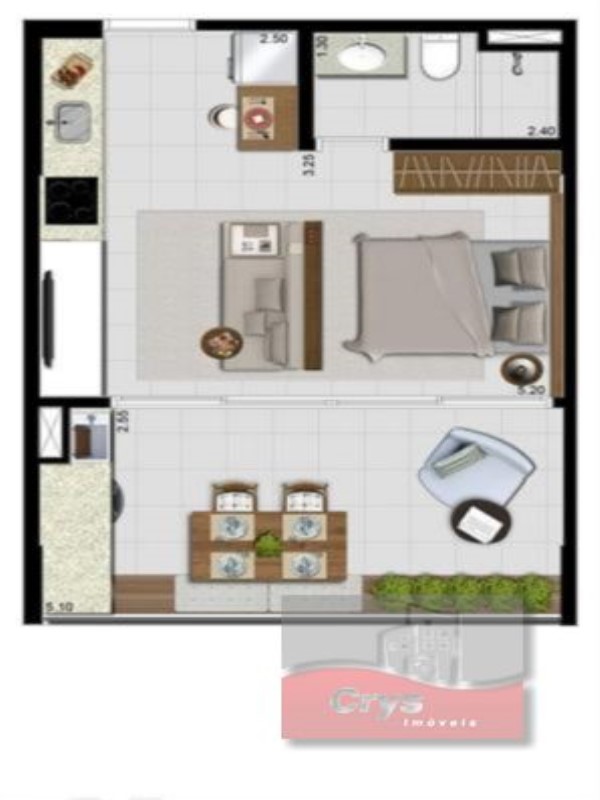 Apartamento, 1 quarto, 40 m² - Foto 4