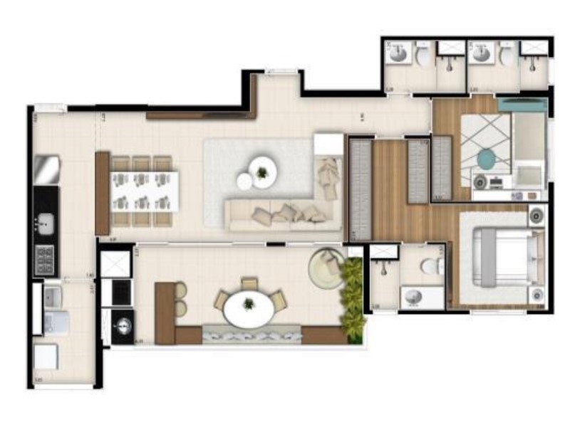 Apartamento, 3 quartos, 96 m² - Foto 7