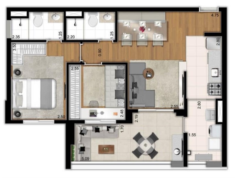 Apartamento, 2 quartos, 65 m² - Foto 17