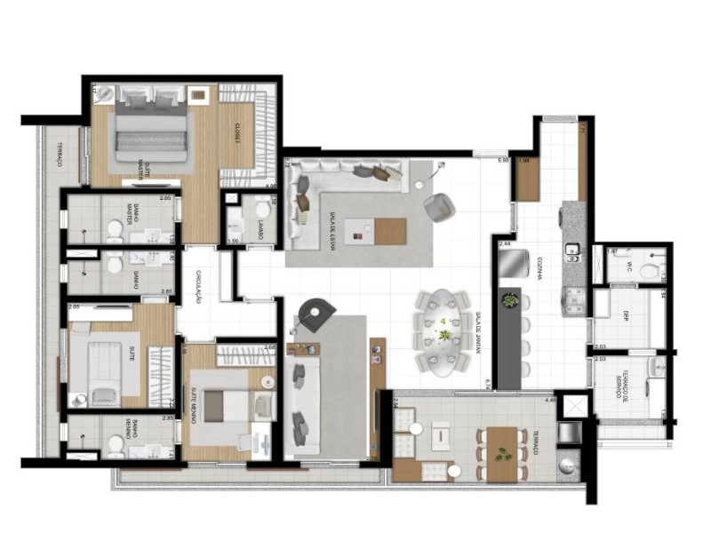 Apartamento, 4 quartos - Foto 2