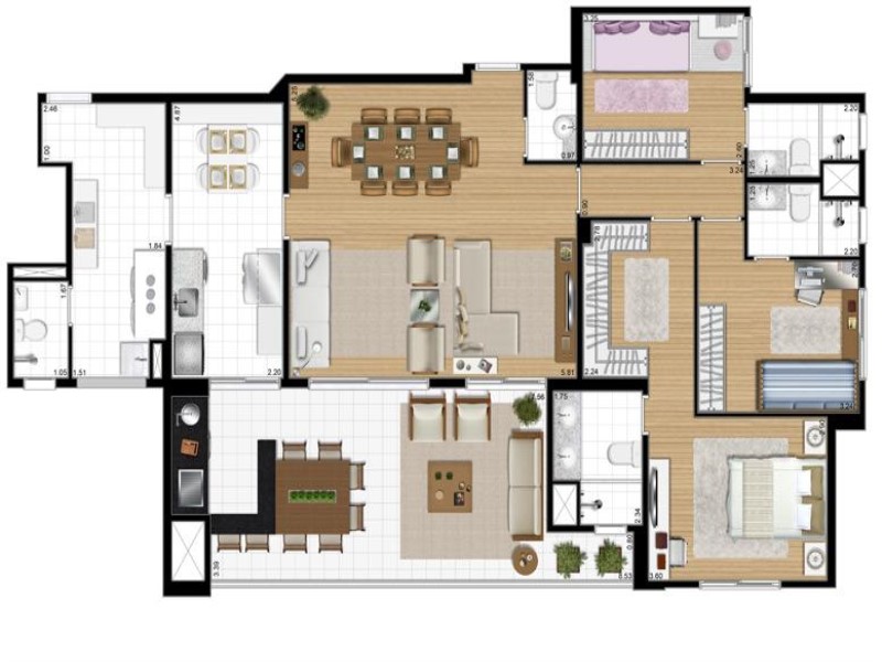 Apartamento, 3 quartos, 146 m² - Foto 2