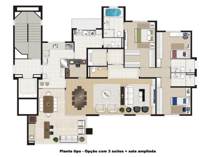 Apartamento à venda com 3 quartos - Foto 2