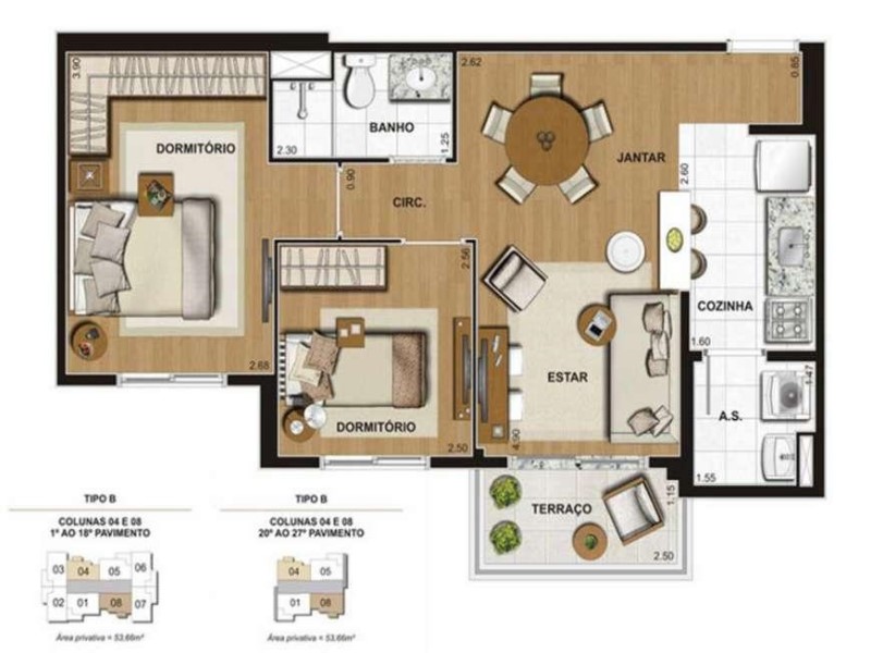 Apartamento, 2 quartos, 53 m² - Foto 15