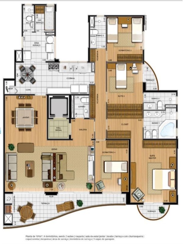 Apartamento, 4 quartos, 191 m² - Foto 1