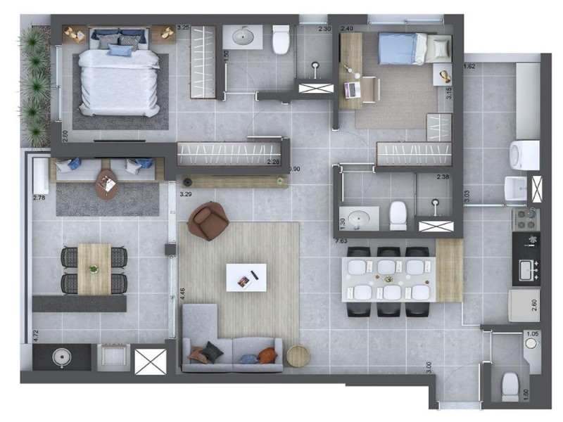 Apartamento, 2 quartos, 90 m² - Foto 18