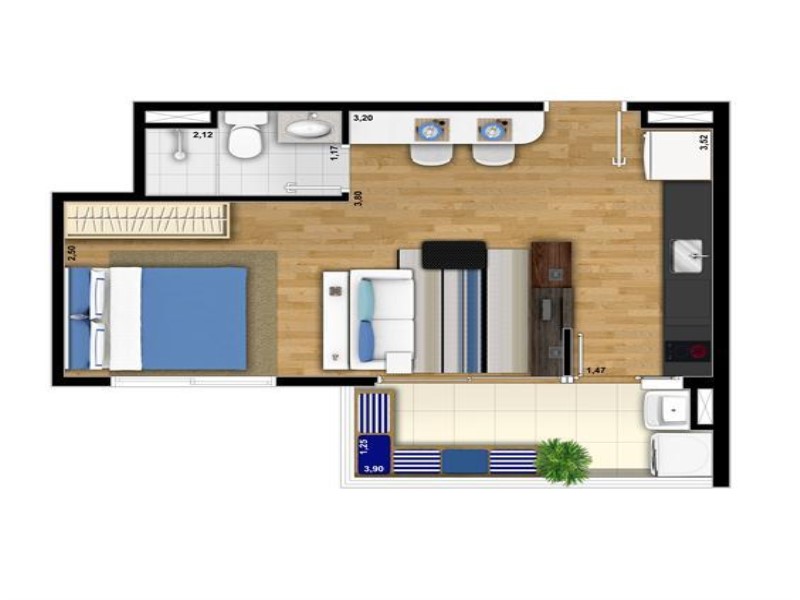 Apartamento, 1 quarto, 35 m² - Foto 14