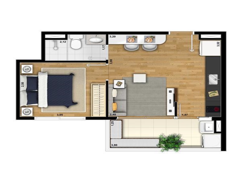 Apartamento, 1 quarto, 35 m² - Foto 16