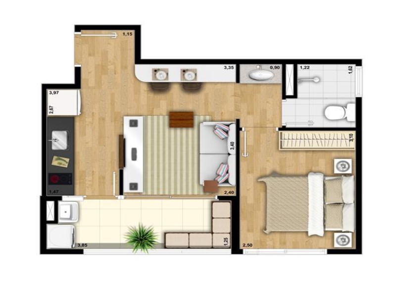 Apartamento, 1 quarto, 35 m² - Foto 18