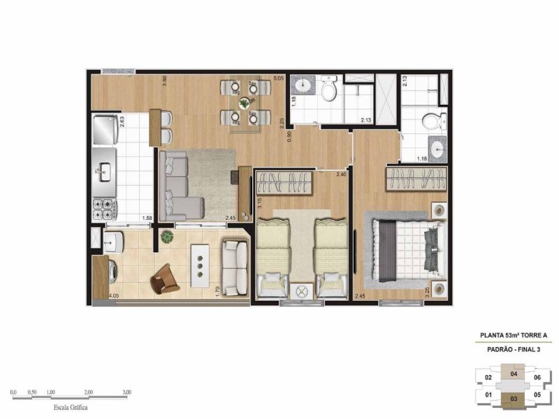 Apartamento, 2 quartos, 53 m² - Foto 40