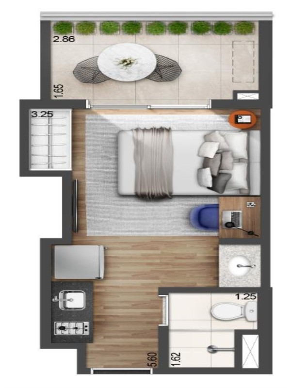 Apartamento, 1 quarto - Foto 6