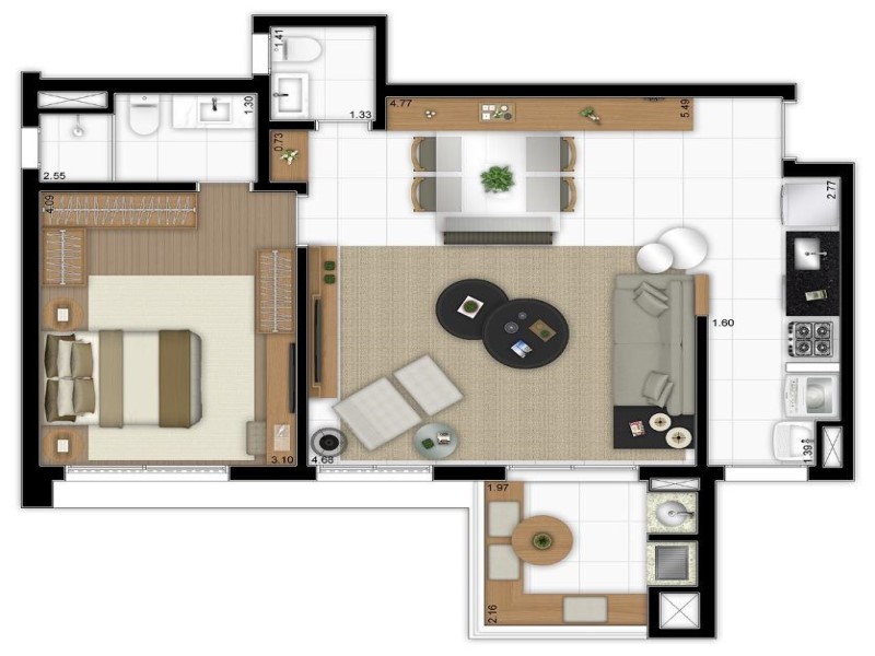 Apartamento, 2 quartos, 69 m² - Foto 6