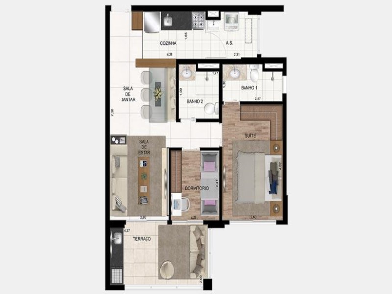 Apartamento, 2 quartos, 70 m² - Foto 12