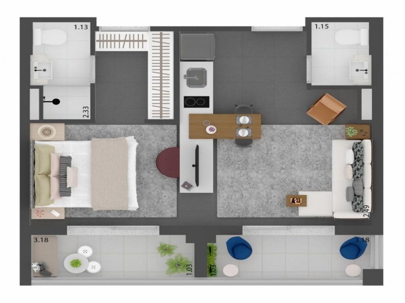 Apartamento, 1 quarto - Foto 9