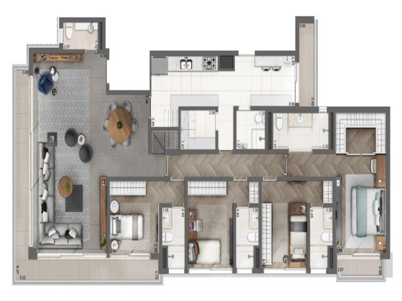 Cobertura, 4 quartos - Foto 8