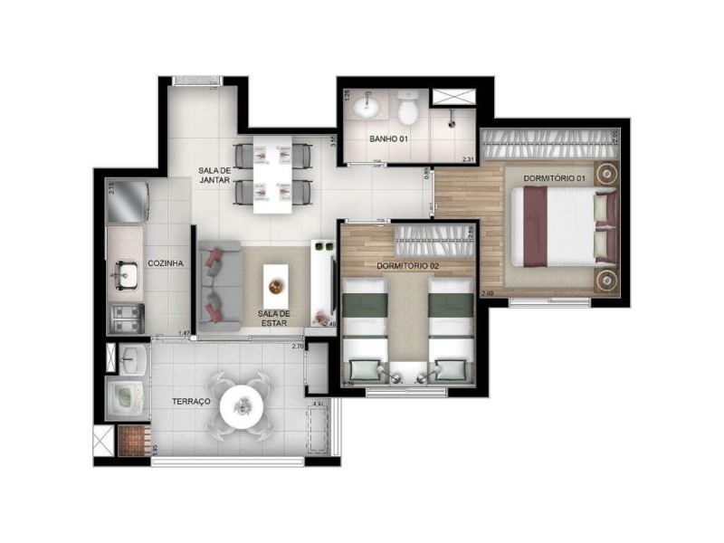 Apartamento, 2 quartos, 50 m² - Foto 22