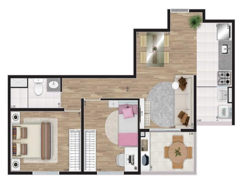 Apartamento, 3 quartos, 65 m² - Foto 9