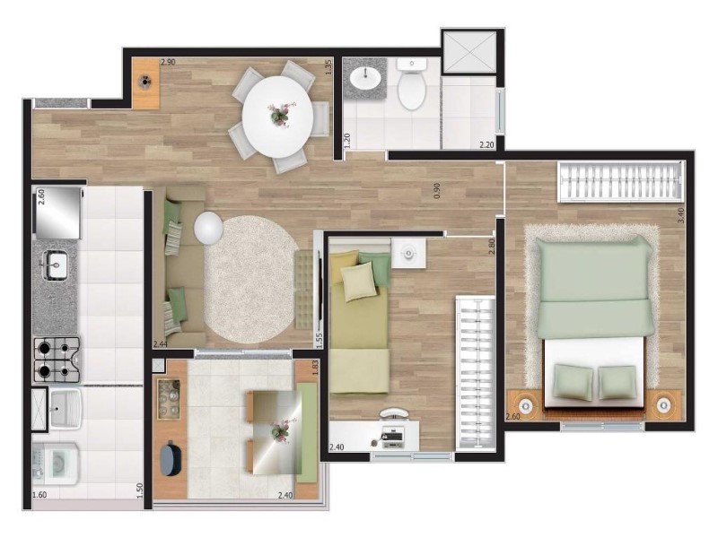 Apartamento, 3 quartos, 65 m² - Foto 10