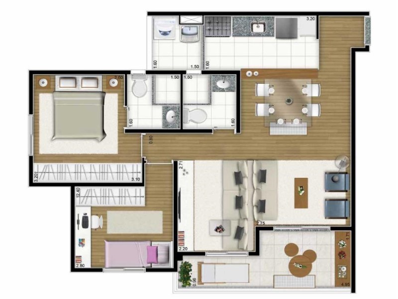 Apartamento, 2 quartos, 67 m² - Foto 11