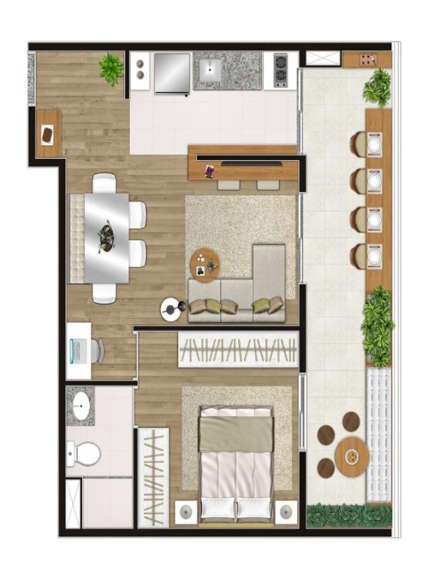 Apartamento, 1 quarto, 48 m² - Foto 21