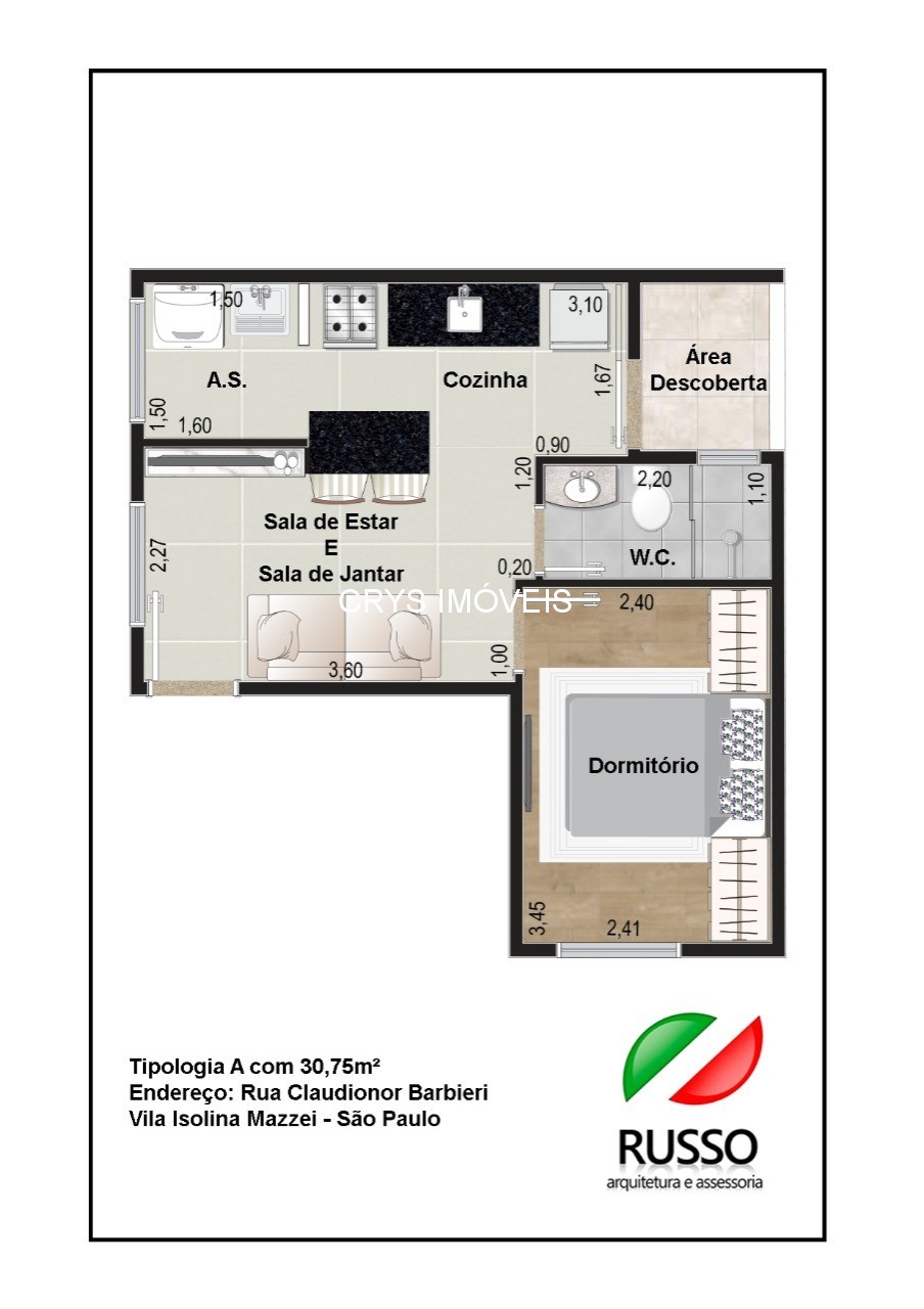 Casa, 1 quarto, 30 m² - Foto 4