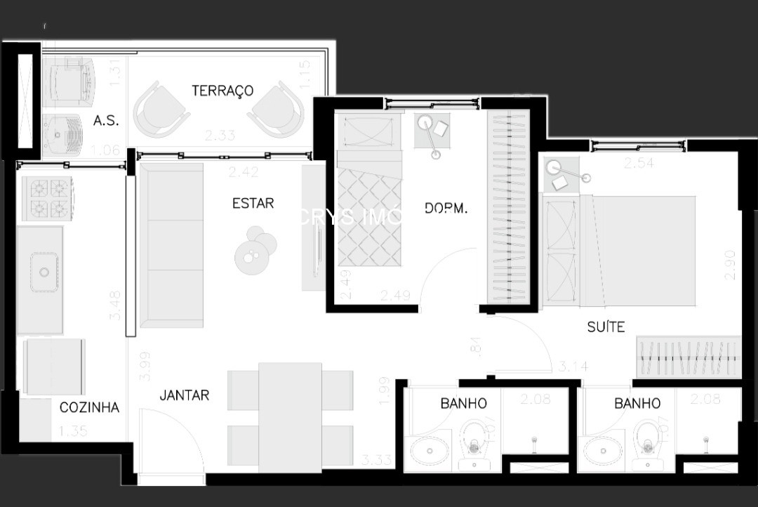Apartamento, 2 quartos, 47 m² - Foto 22