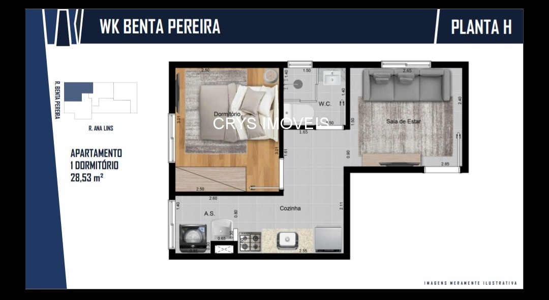 Apartamento, 1 quarto, 27 m² - Foto 7