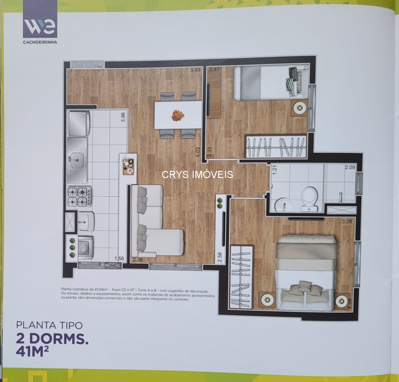 Apartamento à venda com 2 quartos, 41m² - Foto 2