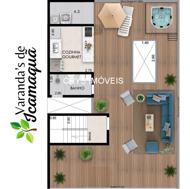 Cobertura, 3 quartos, 165 m² - Foto 9